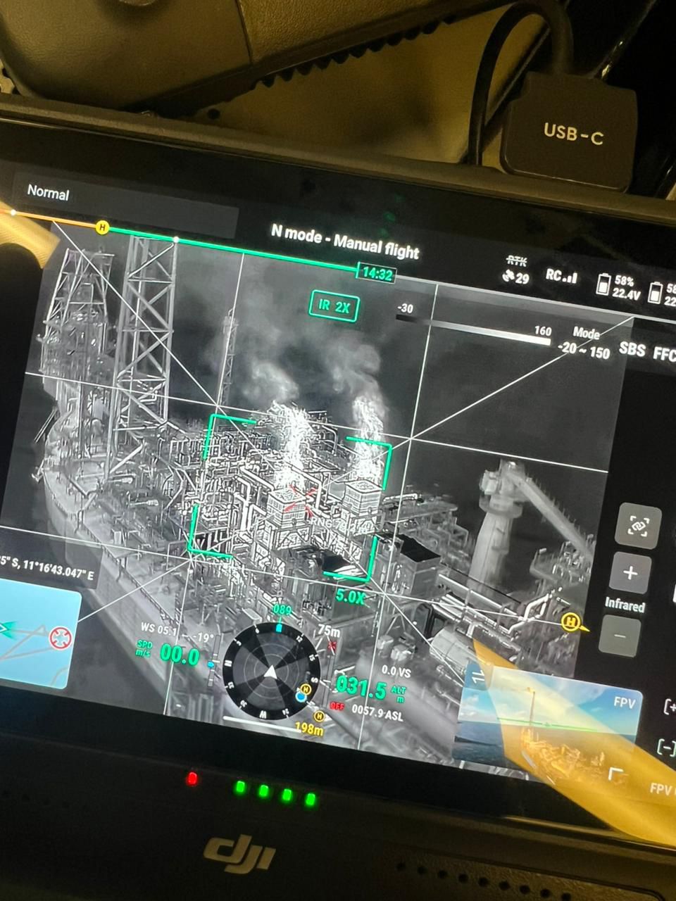 Inspeção Offshore Real com Câmera Térmica DJI